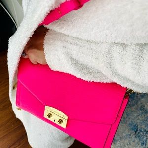 VS GENUINE LEATHER FUSCHIA 2Way BAG